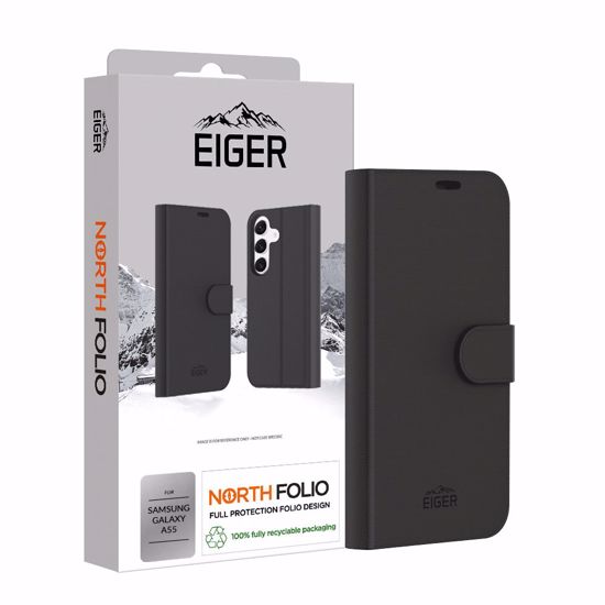 Picture of Eiger Eiger North Folio Case for Samsung Galaxy A55 in Black